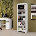 Ver imagem 4 de Estante para Livros Multiuso Dubai Moderno 4 Prateleiras MDF-MDP Branco Arte Móveis