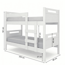 Ver imagem 5 de Beliche Solteiro Elo Reforçada 100% MDF Vira Duas Camas com Grade de Proteção - Branco