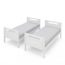 Ver imagem 3 de Beliche Solteiro Elo Reforçada 100% MDF Vira Duas Camas com Grade de Proteção - Branco