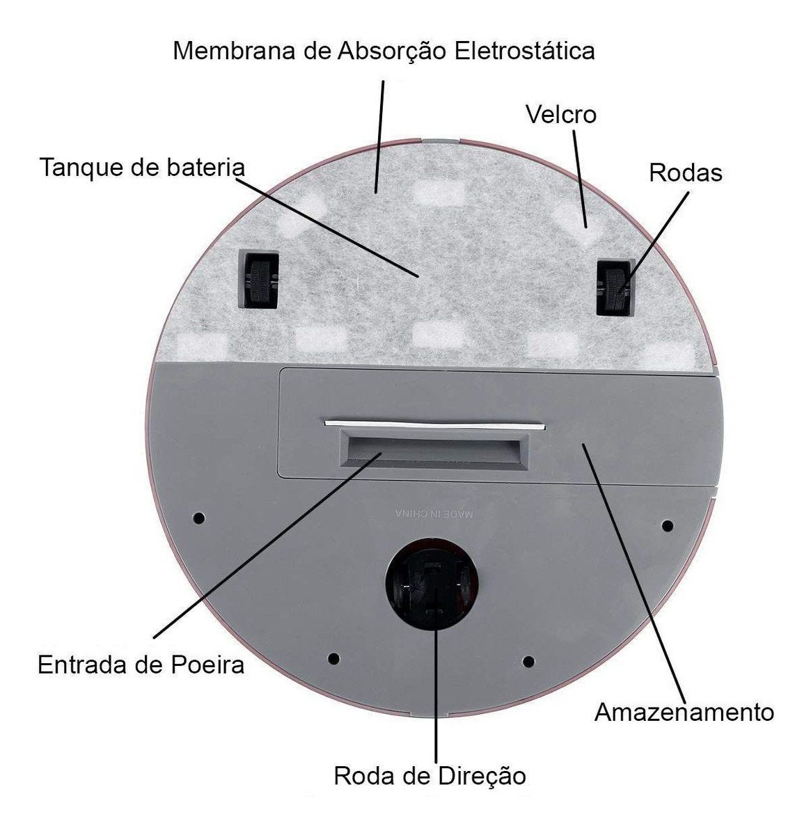 Robo Aspirador Faxina Passa Pano Limpeza Inteligente Sensor Obstaculos Anti Queda Sujeira Po Arruma - 10