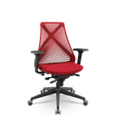Ver imagem 1 de Cadeira Plxmetal Bix X+ Tela Vermelha Base Itália Slider 4D Assento Poliéster Vermelho