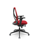 Ver imagem 2 de Cadeira Plxmetal Bix X+ Tela Vermelha Base Itália Slider 4D Assento Poliéster Vermelho