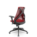 Ver imagem 3 de Cadeira Plxmetal Bix X+ Tela Vermelha Base Itália Slider 4D Assento Poliéster Vermelho
