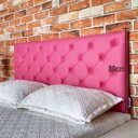 Ver imagem 3 de Cabeceira Estofada King Capitonê Corino Rosa Pink 195 X 60 cm RBL