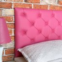 Ver imagem 2 de Cabeceira Estofada King Capitonê Corino Rosa Pink 195 X 60 cm RBL