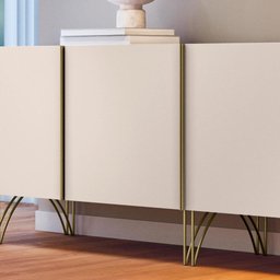 Balcão Buffet Saluti 4 Portas Off White - Hb Móveis - 3
