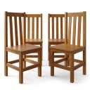 Ver imagem 1 de Kit 4 Cadeiras de Jantar Esmeralda Madeira Maciça Pinus Cor Mel