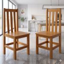Ver imagem 4 de Kit 4 Cadeiras de Jantar Esmeralda Madeira Maciça Pinus Cor Mel