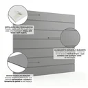 Ver imagem 3 de Painel Lambri Cabeceira King 180cm MDF Autoadesivo Parede: Cinza