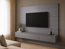 Ver imagem 1 de Painel Lambri Cabeceira King 180cm MDF Autoadesivo Parede: Cinza