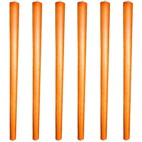 Kit 06 Pés Palito Madeira 60 Cm Rosqueável P02 Móveis Poltrona Puff Mesa - Inoviza
