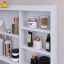 Ver imagem 3 de Espelheira de Banheiro Armário Suspenso 1 Porta com Prateleira Organizador Luxo - Branco