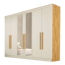 Guarda Roupa Oslo 6 Portas 4 Gavetas com Espelho Mdf - Mademarcs - 2