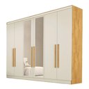 Ver imagem 2 de Guarda Roupa Oslo 6 Portas 4 Gavetas com Espelho Mdf - Mademarcs
