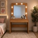 Ver imagem 1 de Camarim Cloe Espelho LED MDF Cloe -Belaris Móveis:Naturalle