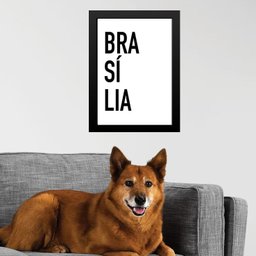 Quadro Decorativo Tipografia Brasília 45x34cm:moldura Preta - 2