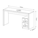 Ver imagem 4 de Mesa para Escritório ME4130 com 2 Gavetas - Nogal