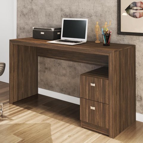 Mesa para Escritório ME4130 com 2 Gavetas - Nogal