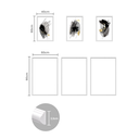 Ver imagem 4 de Kit 3 Quadros Decorativos Folhas Aquarela 40x60cm + Moldura Boiserie