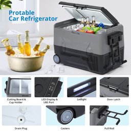 Takywep Geladeira Portátil 37qt 12v para Carro, Camping e Viagem - 4