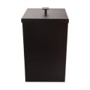 Ver imagem 2 de Lixeira Quadrada Aço Inox 430 7,8l Preto