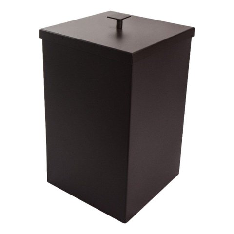 Lixeira Quadrada Aço Inox 430 7,8l Preto