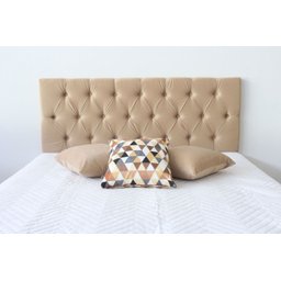 Cabeceira Estofada de King com Botões 200x1.17cm Areia - 3