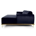 Ver imagem 5 de Sofá 3 Lugares Lisboa D07 com Chaise Direita 230cm Veludo Marinho - D’Rossi