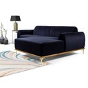 Ver imagem 4 de Sofá 3 Lugares Lisboa D07 com Chaise Direita 230cm Veludo Marinho - D’Rossi