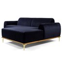 Ver imagem 3 de Sofá 3 Lugares Lisboa D07 com Chaise Direita 230cm Veludo Marinho - D’Rossi