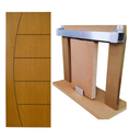 Ver imagem 1 de Kit Porta Madeira Frisada 4022 - 90x210 + Trilho Correr 1,80 Natural + Brinde