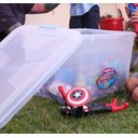 Ver imagem 5 de Kit 3 Organizador Plástico Grande  Box Transparente 56 Litros