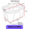 Kit 3 Organizador Plástico Grande  Box Transparente 56 Litros - 3