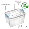 Kit 3 Organizador Plástico Grande  Box Transparente 56 Litros - 4