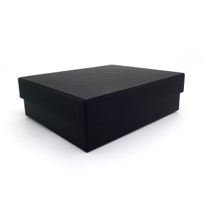 Caixa de Presente Cartonada Preta 20x25x10 - Papelão Rígido