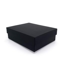 Caixa de Presente Cartonada Preta 20x25x10 - Papelão Rígido - 4