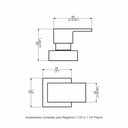 Ver imagem 2 de Acabamento Registro Base Fabrimar 1.1-4 e 1.1-2 (grande) - Preto Fosco - Color Flaunt