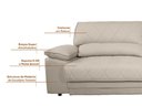 Ver imagem 3 de Sofá Leon 2,50m com Molas Retrátil Reclinável Velosuede - Netsofas - Bege
