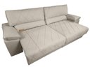 Ver imagem 5 de Sofá Leon 2,50m com Molas Retrátil Reclinável Velosuede - Netsofas - Bege