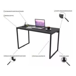 Mesa Para Escritório Office Estilo Industrial 1,20m Kuadra - 4