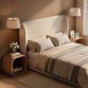 Ver imagem 6 de Cabeceira para Cama Box Casal Padrão Liah 140cm Linho Bege - Abmaza