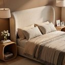 Ver imagem 2 de Cabeceira para Cama Box Casal Padrão Liah 140cm Linho Bege - Abmaza