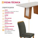 Ver imagem 7 de Mesa de Jantar Carolina Tampo 180cm MDF Vidro Canto Copo e 6 Cadeiras Athenas