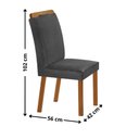 Ver imagem 3 de Mesa de Jantar Carolina Tampo 180cm MDF Vidro Canto Copo e 6 Cadeiras Athenas