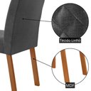 Ver imagem 5 de Mesa de Jantar Carolina Tampo 180cm MDF Vidro Canto Copo e 6 Cadeiras Athenas