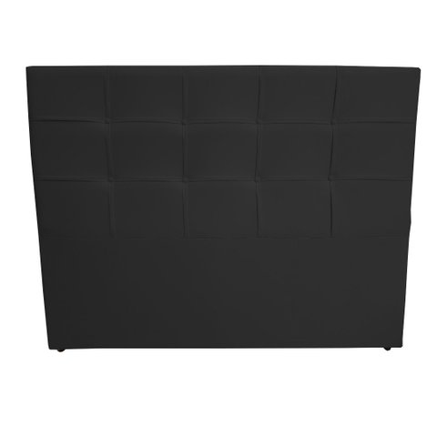 Cabeceira De Cama Box Luiza Casal 140cm X 106cm Suede Preto Ms Decor