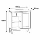 Ver imagem 7 de Aparador Café com 01 Gaveta Rubi Off White com Noce - Casa D