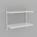 Ver imagem 1 de Kit 2 Prateleiras 60x30+2 Trilhos e 4 Suportes em Aço Branco -brasforma -k2mb60x30x1.5uv