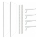 Ver imagem 2 de Kit 2 Prateleiras 60x30+2 Trilhos e 4 Suportes em Aço Branco -brasforma -k2mb60x30x1.5uv
