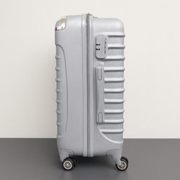 Kit 3 Malas Viagem Cinza Abs Rígido P M G Luxo com Cadeado - 3
